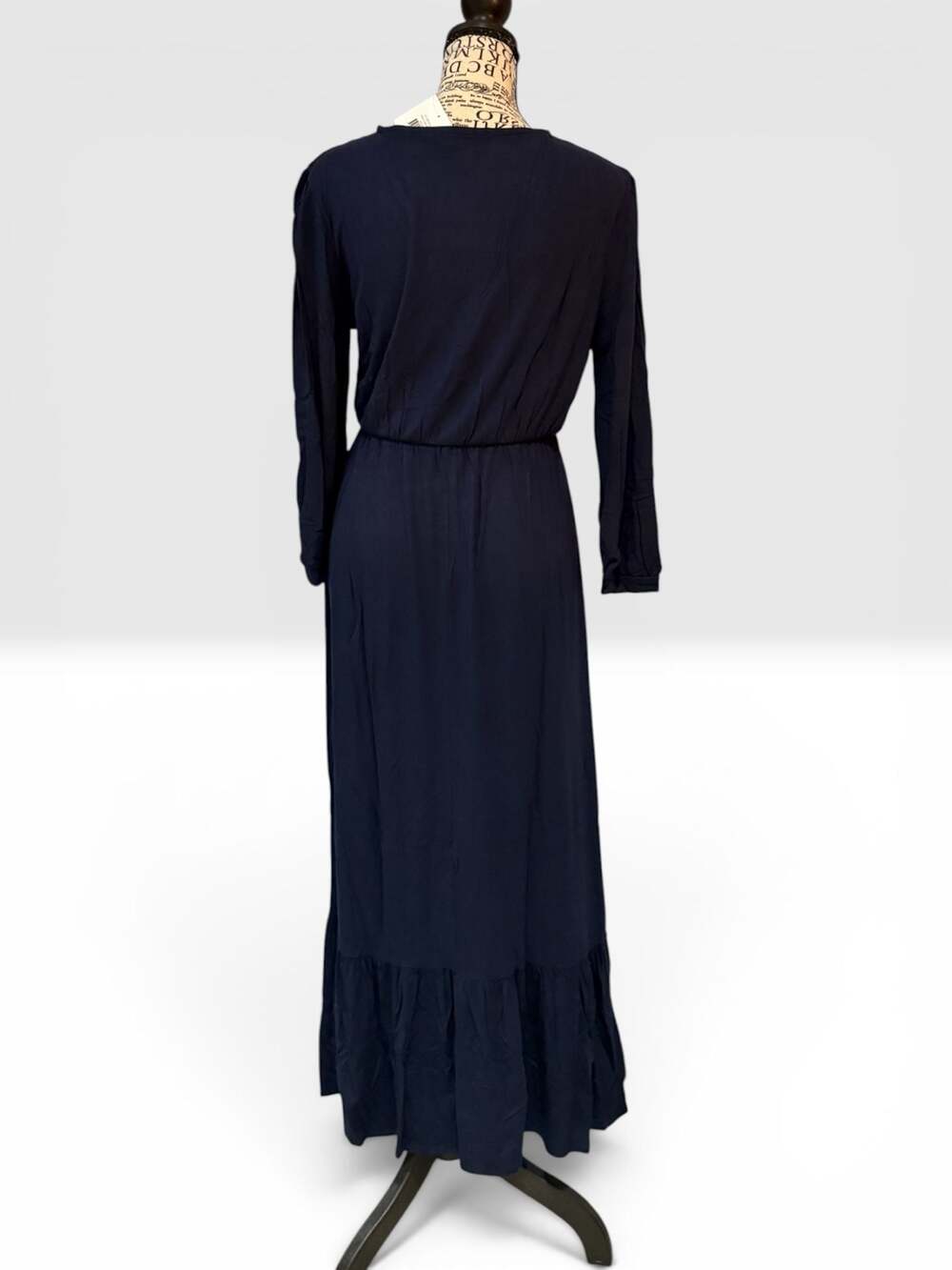 Fraiche by J Navy Tiered Long Dress | Size Medium | NWT - Picture 2 of 4